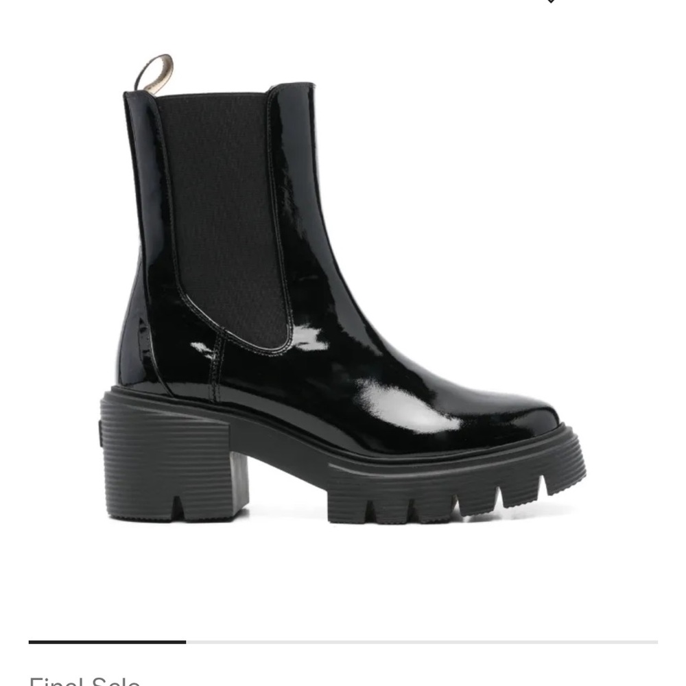 Black Chunky Chelsea Boots